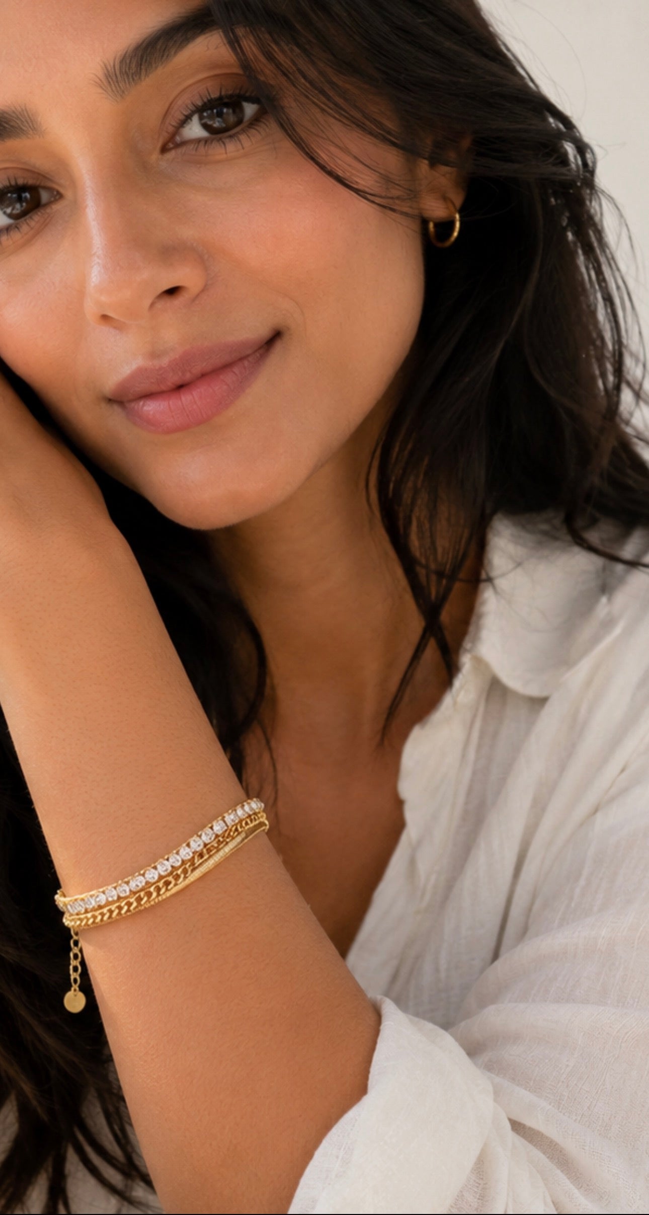 Maya Layered Sparkle Bracelet | Goud Zilver Stainless Steel