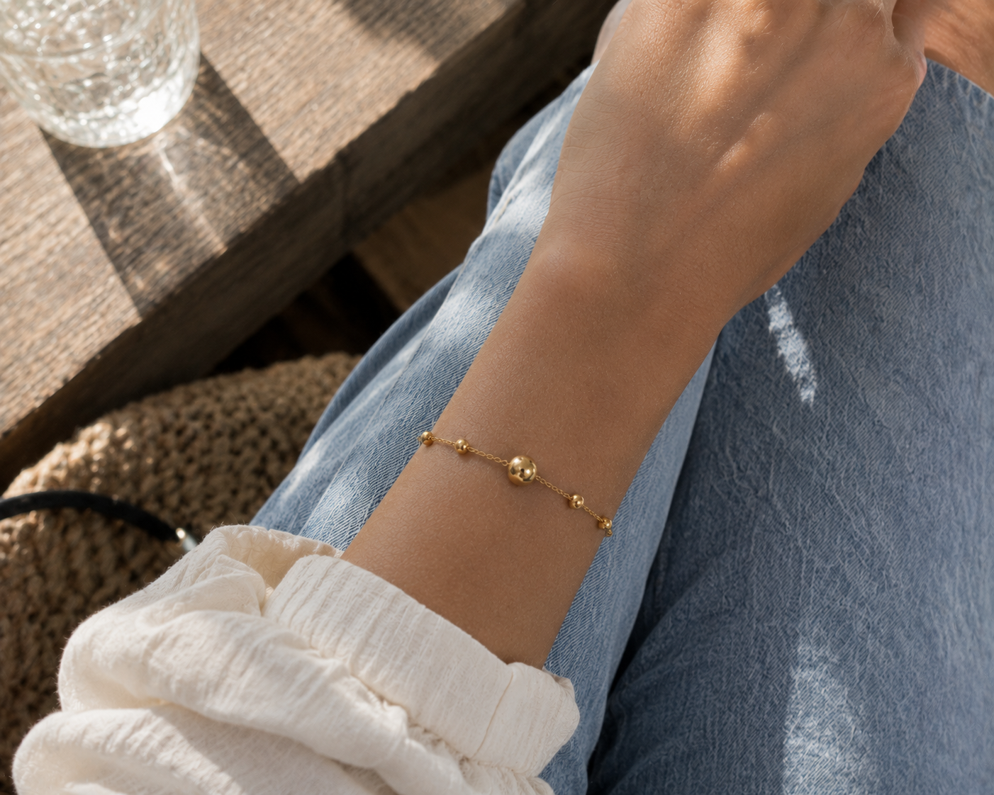 Tara Sphere Bracelet | Goud Stainless Steel