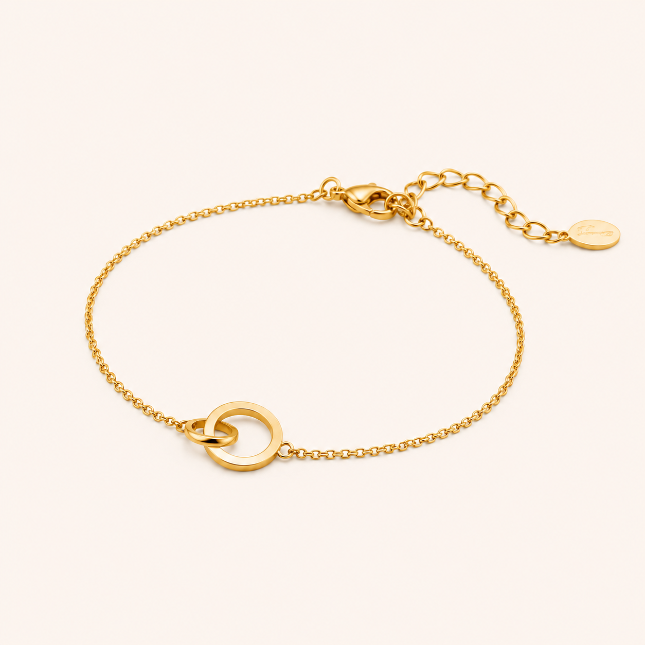 Dina Interlocking Circle Bracelet | Goud Stainless Steel