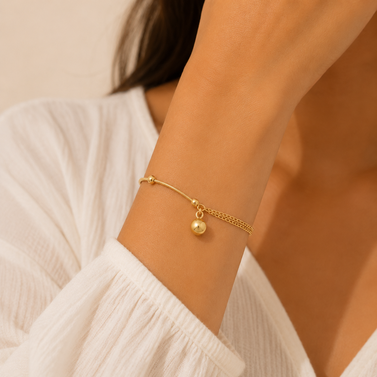 Aanya Charm Bracelet | Goud Stainless Steel