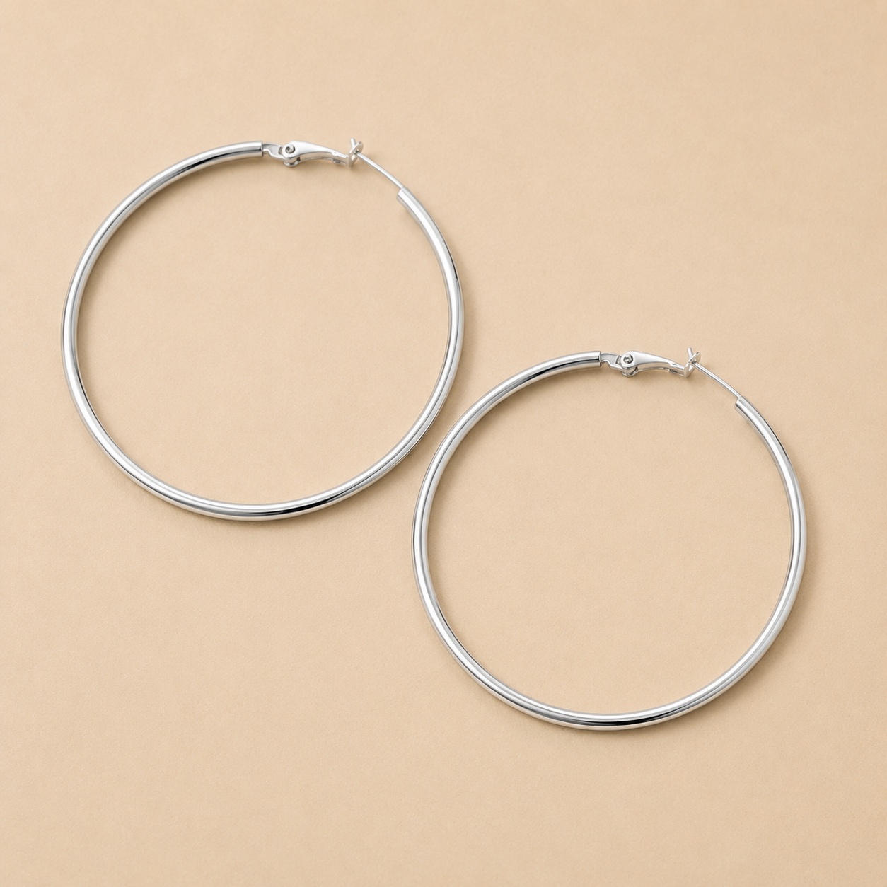 Nina Silver Hoops | Zilver Stainless Steel