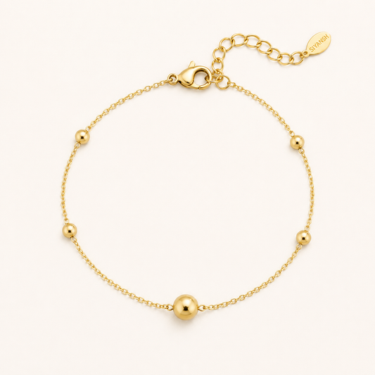 Siyansh Tara Sphere Bracelet Armband Goud Stainless Steel