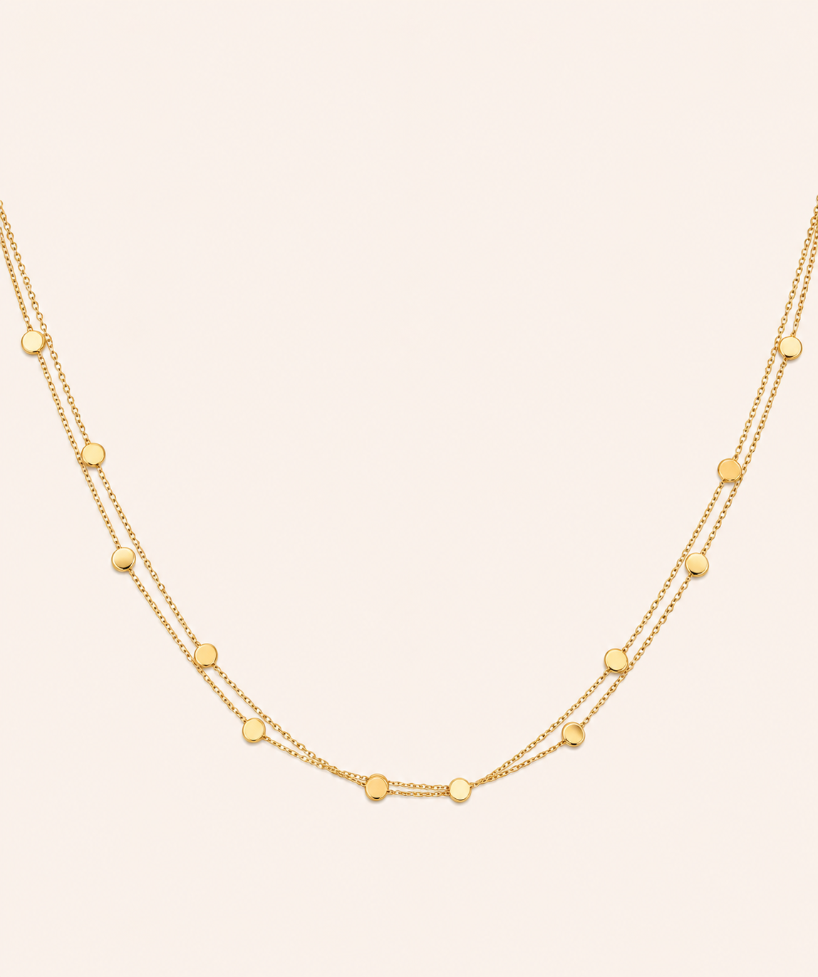 Harini Mini Coins Necklace | Goud Stainless Steel