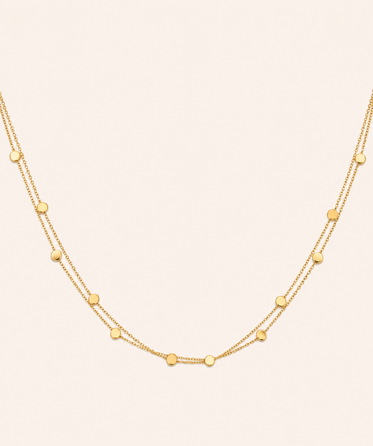 Siyansh Harini Mini Coins Necklace Ketting Goud Stainless Steel
