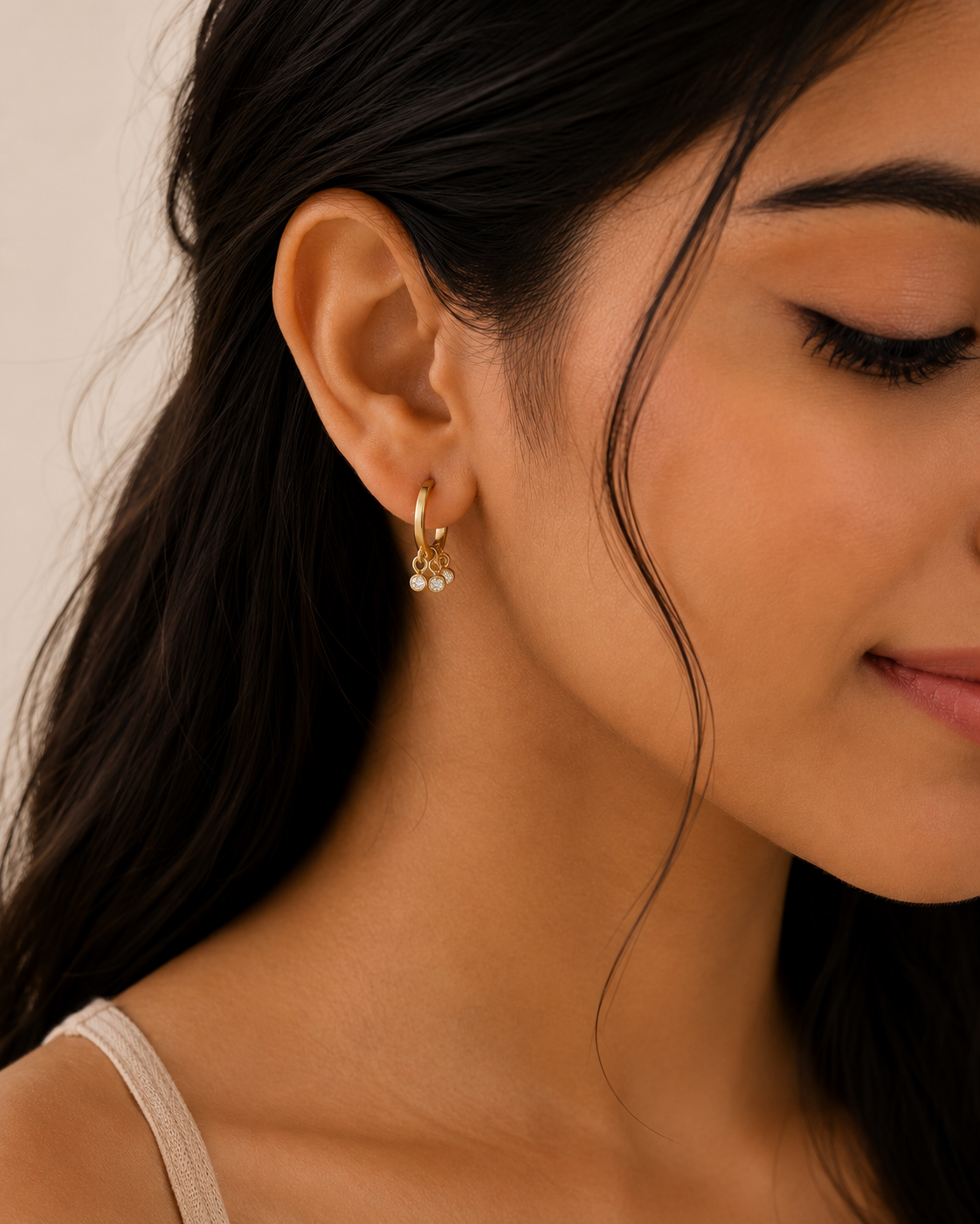 Navya Sparkle Oorbellen | Goud Stainless Steel