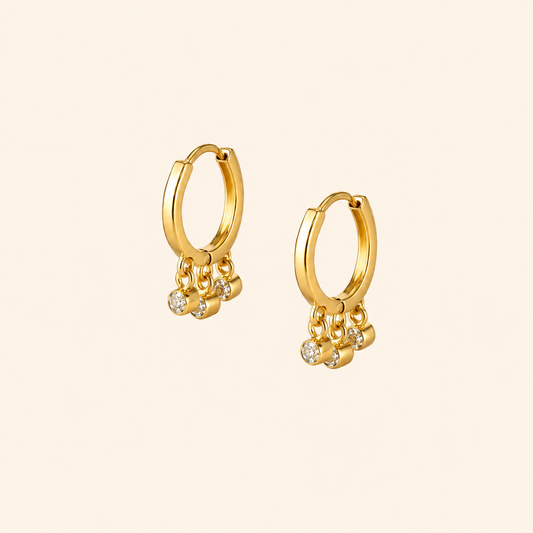 Siyansh Navya Sparkle Oorbellen Goud Stainless Steel