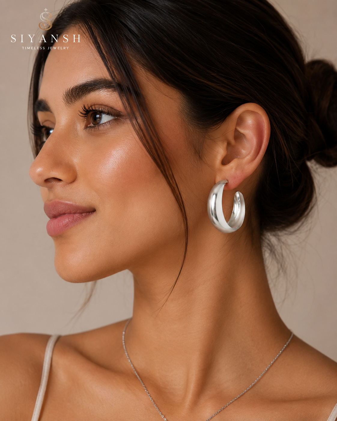 Tina Silver Hoops | Stainless Steel Zilver