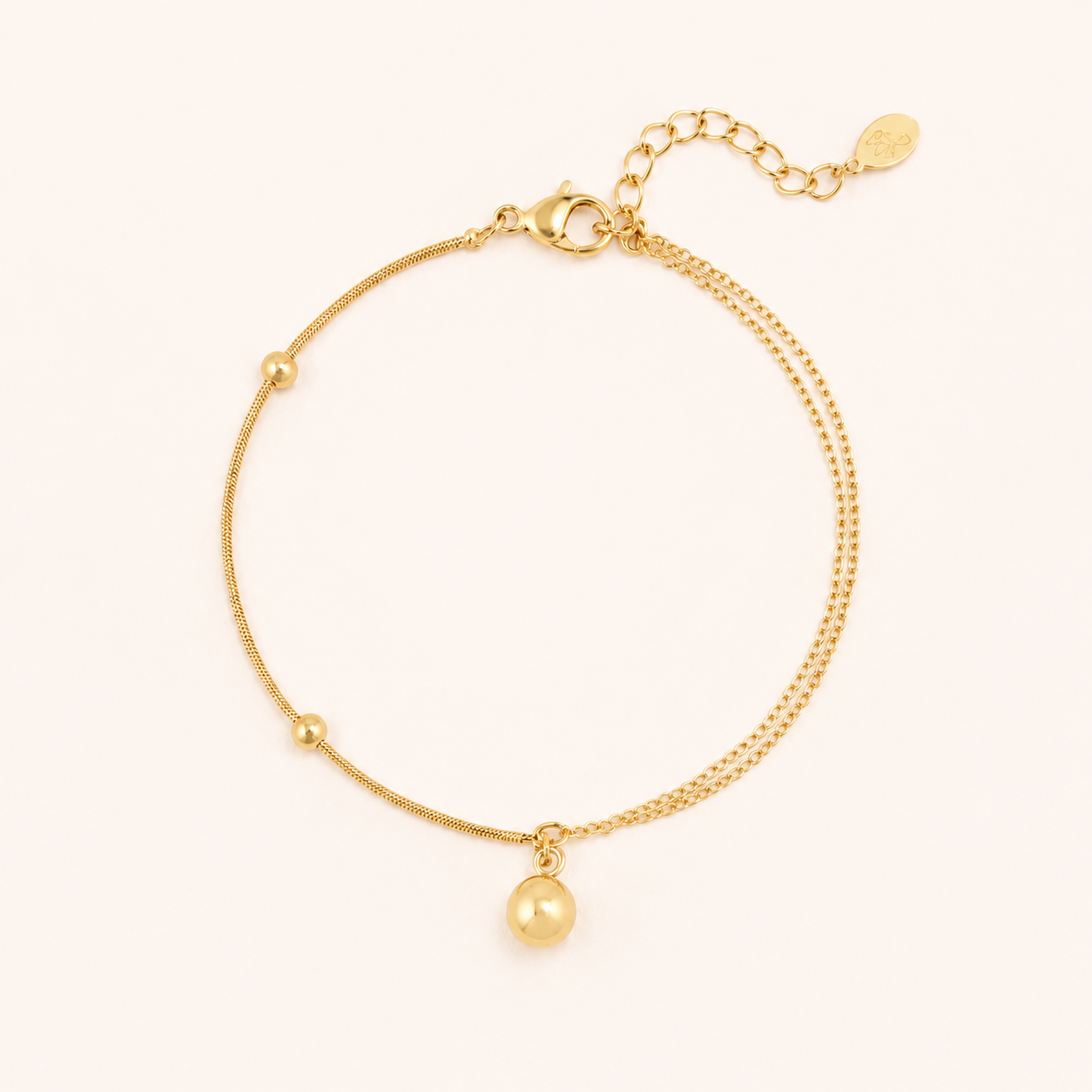 Aanya Charm Bracelet | Goud Stainless Steel