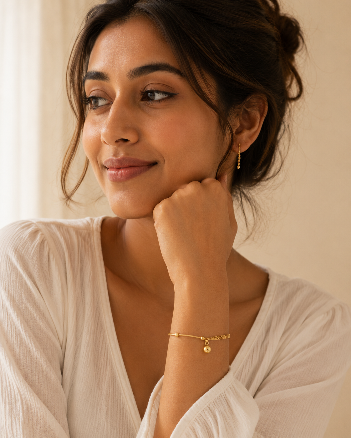 Aanya Charm Bracelet | Goud Stainless Steel