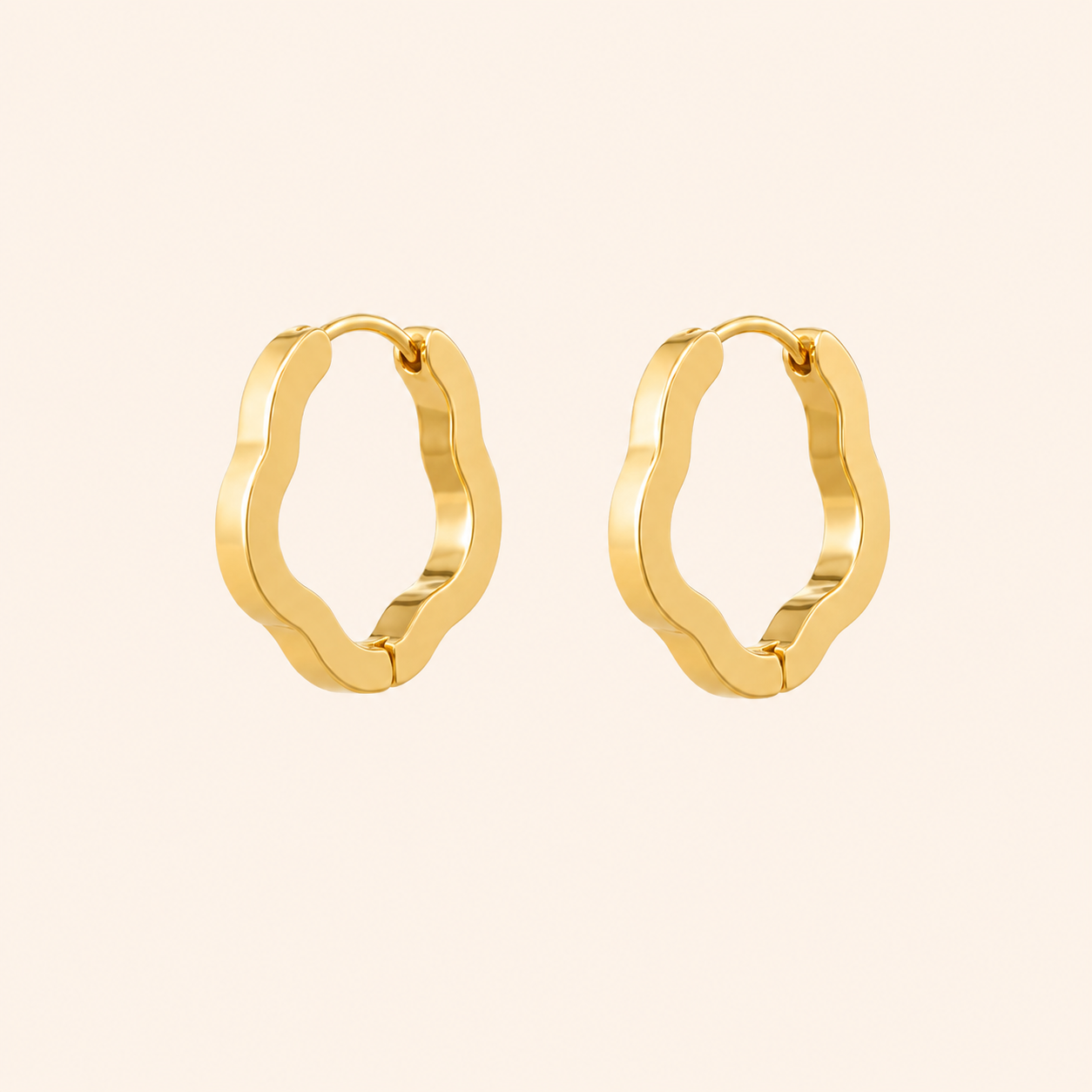 Siyansh Kiara Flower Hoops Oorbellen Goud Stainless Steel