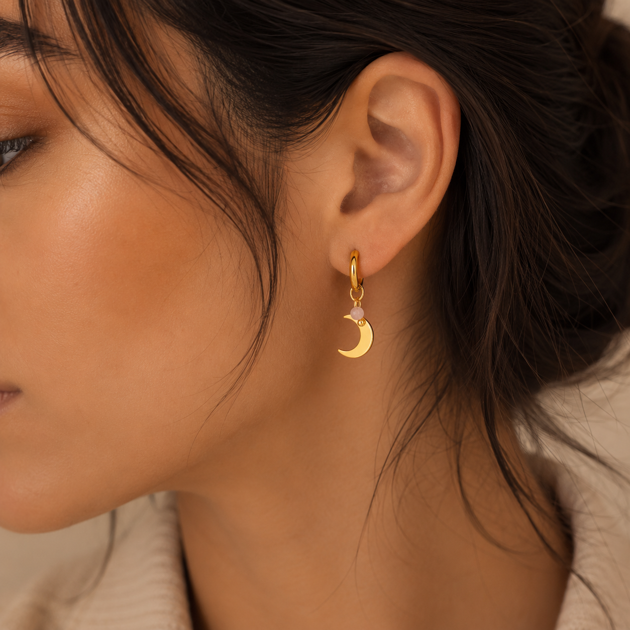 Chandni Maan Oorbellen | Goud Stainless Steel