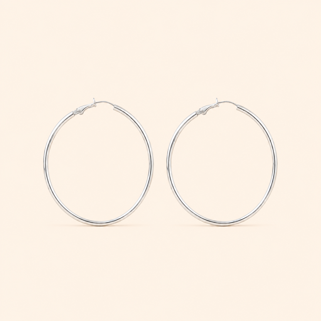 Nina Silver Hoops | Zilver Stainless Steel