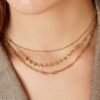 Ketting - drie lagen - Goud - Stainless Steel - Afbeelding 2