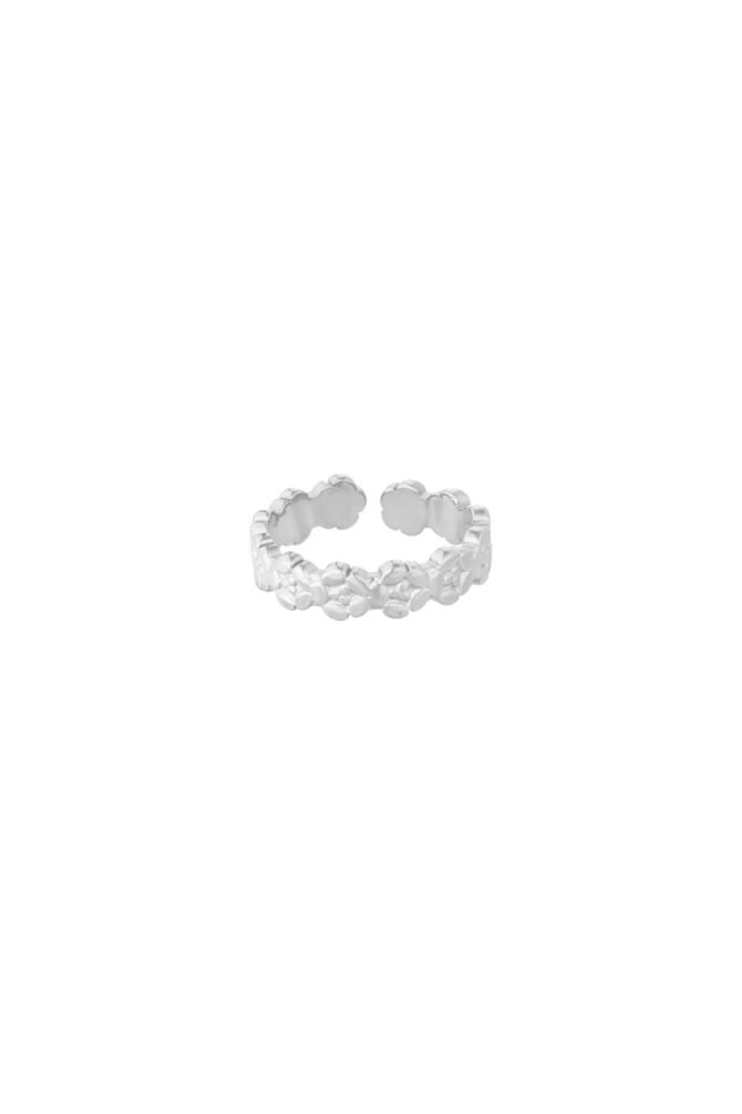 Ring - Shimmer flower - Zilverkleurig