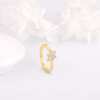 Ring - 925 Sterling Zilver - Snowflake - Gouden Platina laagje - Afbeelding 2